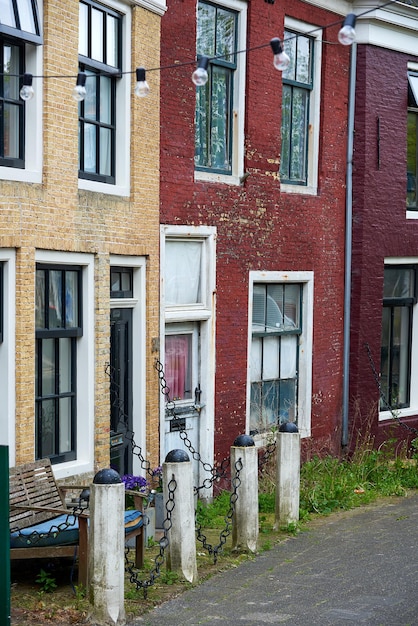 Foto huizen per straat in de stad