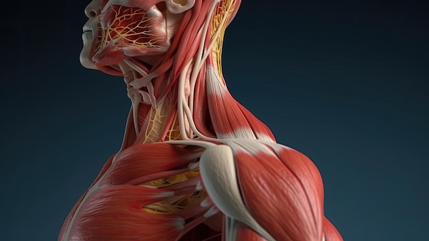 Photo human_anatomy_detail_of_shoulderarm_and_neck