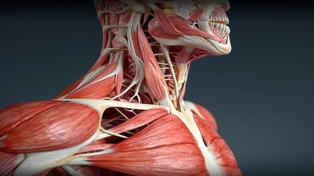 Photo human_anatomy_detail_of_shoulderarm_and_neck