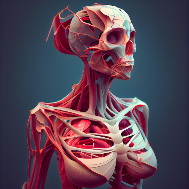 Human Anatomy Lymph Nodes 3D Illustration