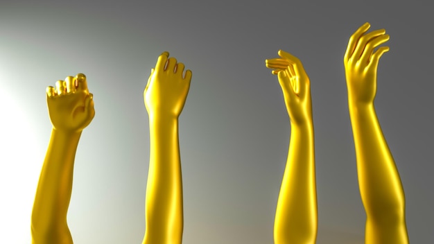 Human arm 3d model object.