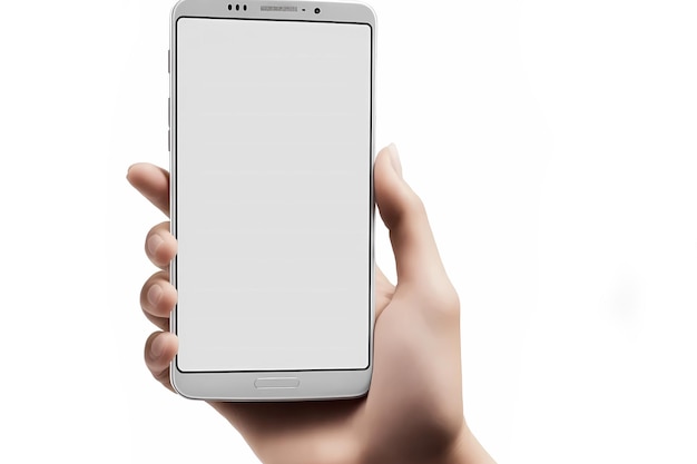 スマートフォンを手に持っている人間の腕 ジェネレーティブAIデザイン