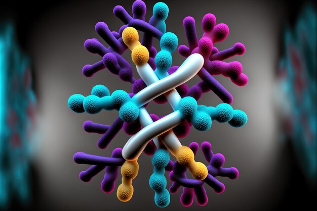 Photo human biology medical symbol xychromosomes for genetics studies in microbiology and therapeutics