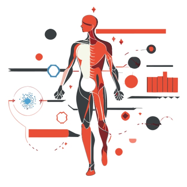 Photo human body and kinetics