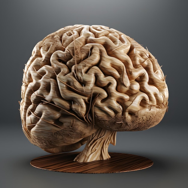 Photo human brain 3d rendering