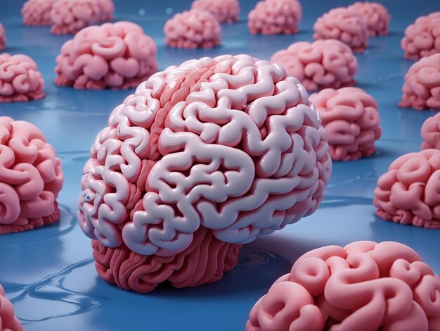 Human brain 3d rendering