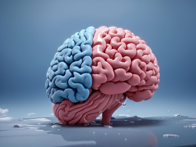 Human brain 3d rendering