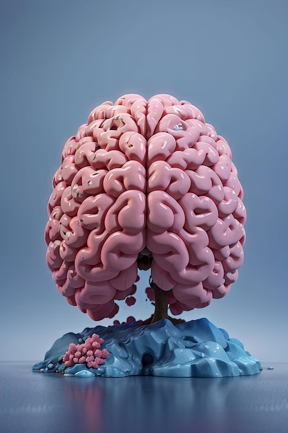 Human brain 3d rendering