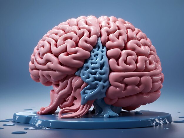 Human brain 3d rendering