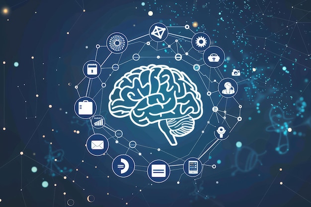 Human Brain Connected to Networked Technology