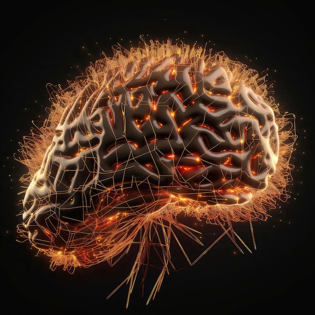 Human brain illustration