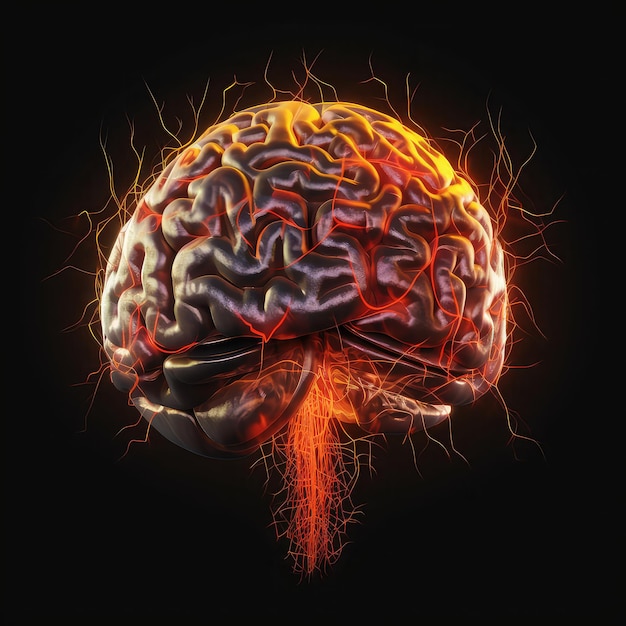 Human brain illustration