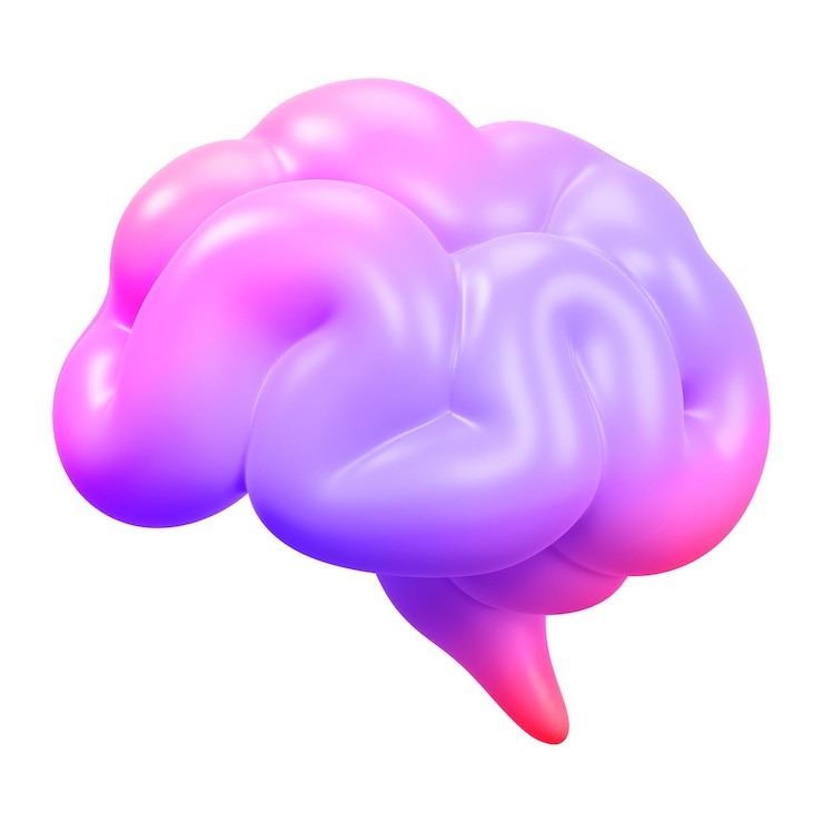 Photo human brain png icon sticker transparent background