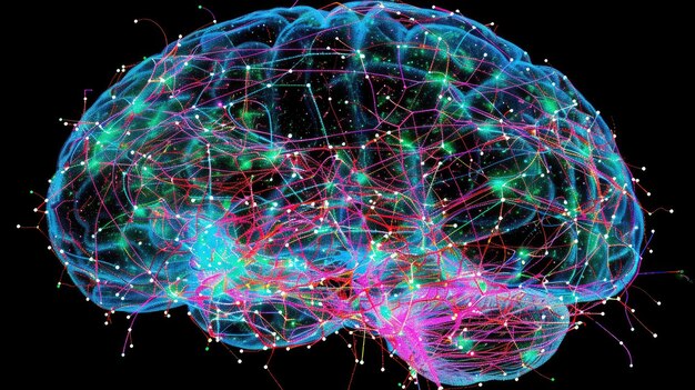 Human brains connectome and network dynamics | Premium AI-generated image