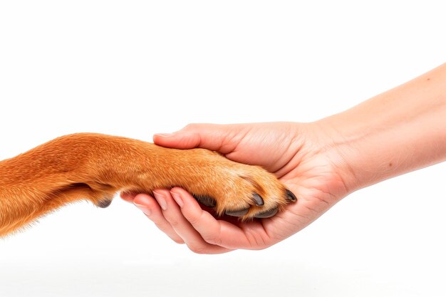 Foto l'amicizia tra uomo e cane