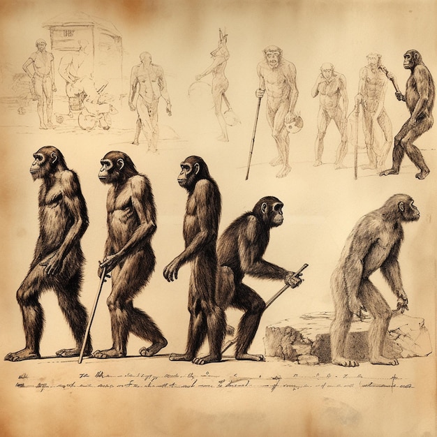 Premium AI Image | A human evolution image