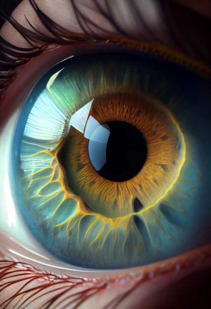 Human eye close up AI generated