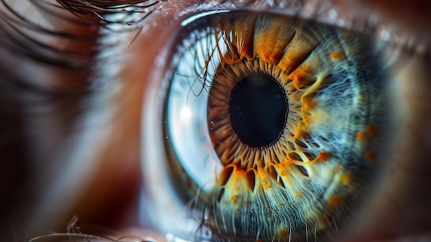 Human eye iris close up