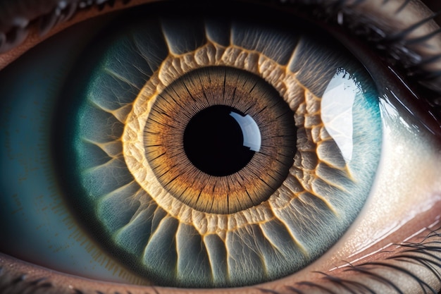 Human eye up close