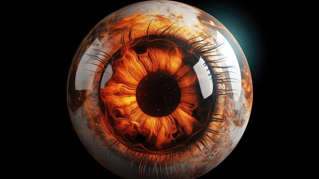 Photo human eyeball illustration