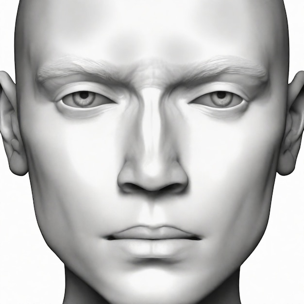 Human Facial Anatomy Illustration