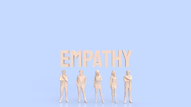 The Human figure and text for empathy concept 3d rendering