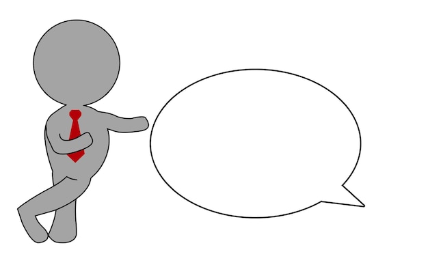 Human figure with speech bubble