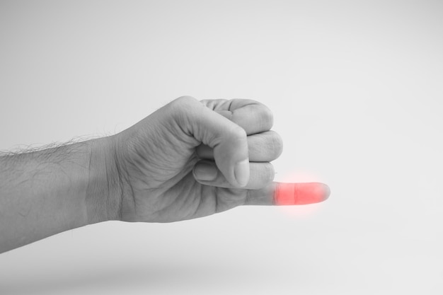 人間の指の怪我指の単調さを強調する