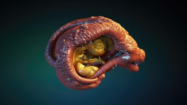 Photo human gallbladder and pancreas anatomy