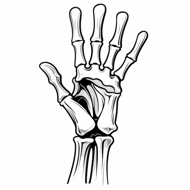 Photo human halloween skeleton hand clipart picture ai generated art