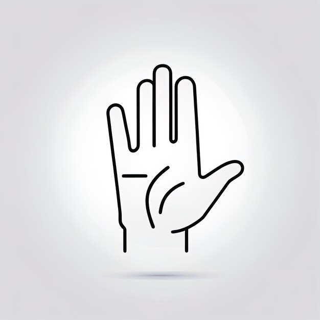 Photo human hand icon vector illustrationhand icon vector illustration design template