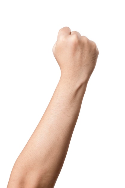 Human hand with fist gesture