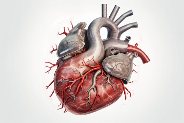 Human Heart Illustration Created with Generative AI