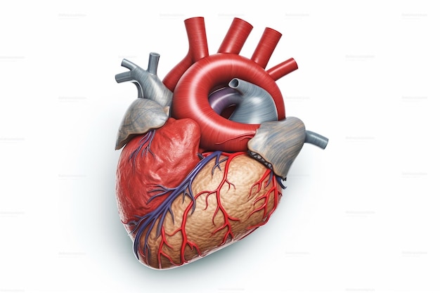 Human Heart Illustration Created with Generative AI