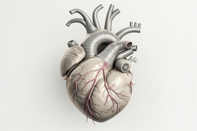 Human Heart Illustration Created with Generative AI