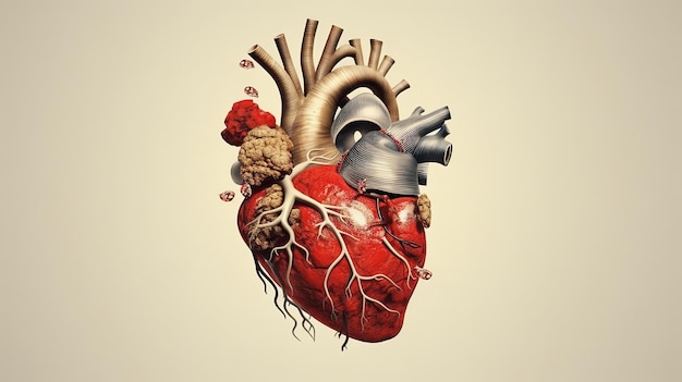 Human heart realistic organ