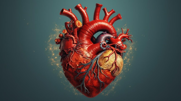 Human heart realistic organ