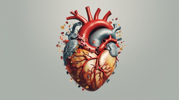 Human heart realistic organ