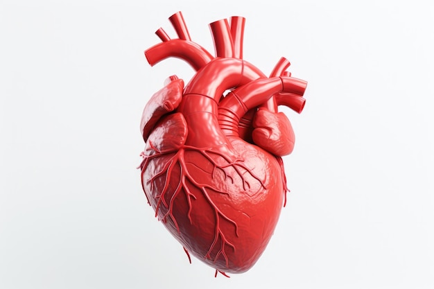 Человеческое сердце трехмерное изображение для медицинской иллюстрации и медицинского фона