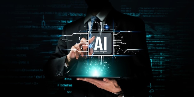 Human interact with AI artificial intelligence brain process generative AI FaaS