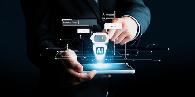 人間と人工知能 (AI) の相互作用 仮想アシスタント ゲネレーティブNLP