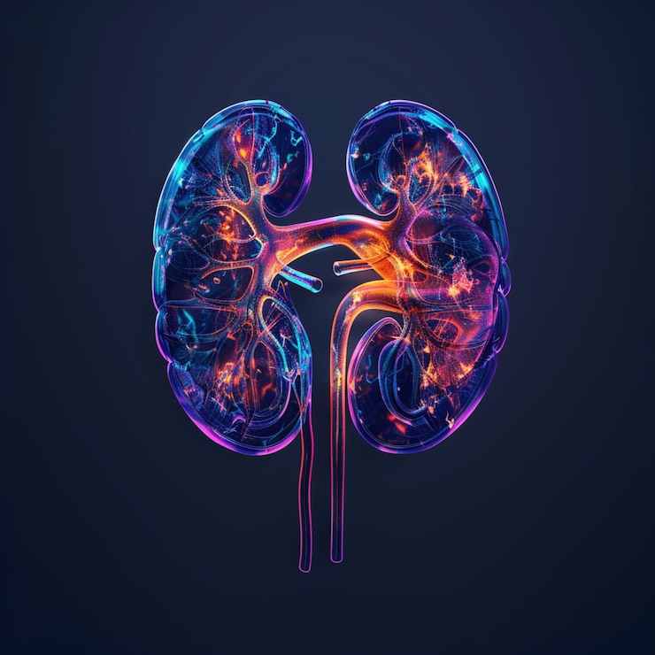 Photo human kidneys realistic anatomy