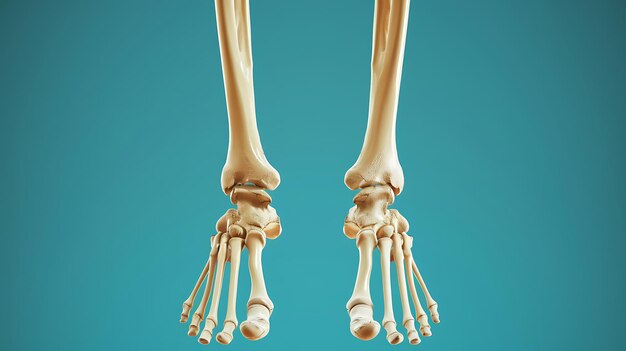 Photo a human leg with a lower leg and the lower limb