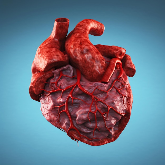 Human liver 3D Illustration with veins