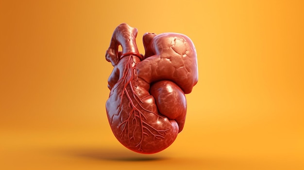 Human Liver Photos Illustration 3D Model Concept