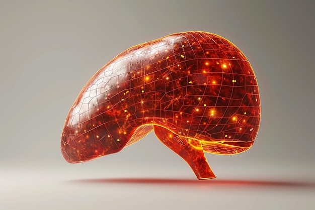 Photo human liver science illustration