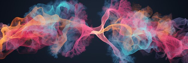 Human Lung with Smoke Mix Color Generative AI