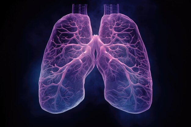 Photo the human lungs are shown in this illustration