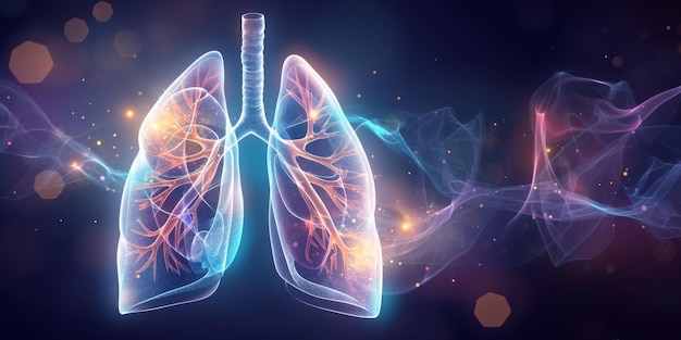 인간 폐 호흡기 시스템 건강과 해부학