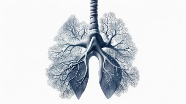 Human lungs and trachea Organ anatomy